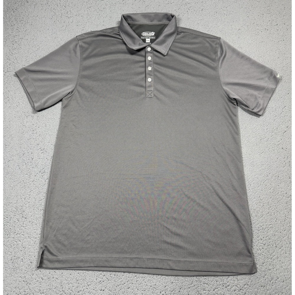 Cariloha Polo Shirt Mens 2XL Gray Crazy Soft Bamboo Performance Casual Top